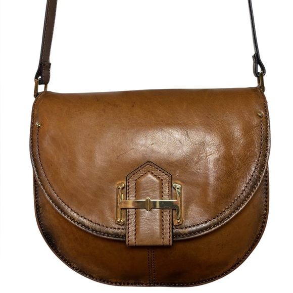 Tignanello Handbags - Tignanello Saddle Brown Leather Crossbody Bag